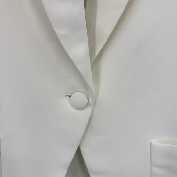 Amanda Uprichard Shawl Collar Blazer in Ivory Off White Size XL - Picture 5 of 10